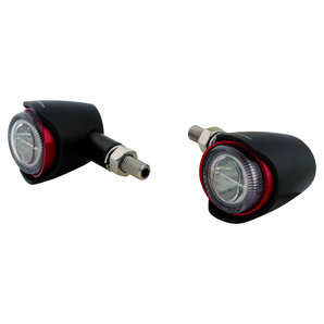 Beleuchtung & Elektrik > Blinker universal Akron-X LED-Blinker E-geprüft- Paar-  in schwarz oder rot Highsider