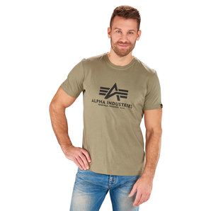 Freizeitbekleidung > T-Shirts & Poloshirt Alpha Industries Basic T T-Shirt Oliv