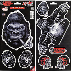 Aufkleber/Pins/Flaggen > Aufkleber Aufkleber Gorilla Series 2-er Pack- 8 Stück Lethal Threat