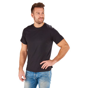 Freizeitbekleidung > T-Shirts & Poloshirt Basic T-Shirt- Doppelpack Schwarz Louis
