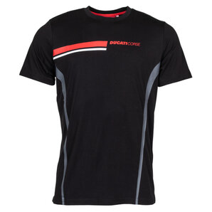 Freizeitbekleidung > T-Shirts & Poloshirt Ducati Corse Stripes T-Shirt Schwarz