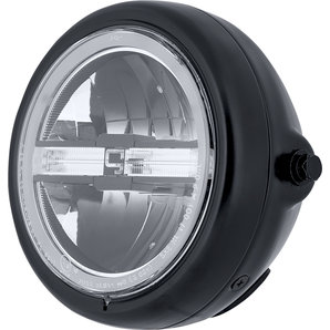 Beleuchtung & Elektrik > Scheinwerfer & -einsätze LED Scheinwerfer -Gino- mit Tagfahrlicht- Schwarz Gazzini