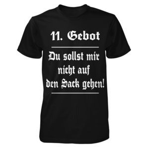 Freizeitbekleidung > T-Shirts & Poloshirt Louis 11- Gebot T-Shirt Schwarz