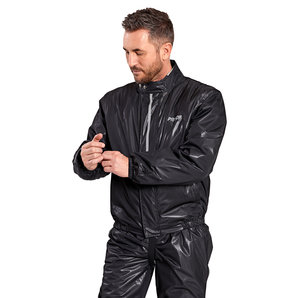 Regenbekleidung > Regenjacken Proof Dry Light Membran-Regenjacke Damen und Herren Schwarz