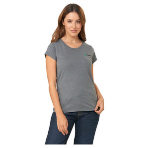 Freizeitbekleidung > T-Shirts & Poloshirt Vanucci Logo-Tee Damen T-Shirt Grau