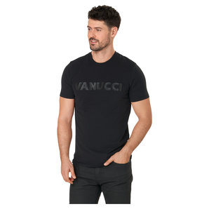 Freizeitbekleidung > T-Shirts & Poloshirt Vanucci Logo-Tee T-Shirt Schwarz