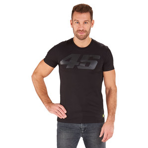 Freizeitbekleidung > T-Shirts & Poloshirt VR46 Logo T-Shirt Schwarz Valentino Rossi